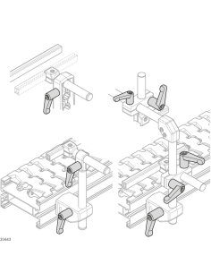 ✅ 3842528540 | PALANCA DE APRIETE GN300-45-M6-25-SZH27 | Bosch Rexroth