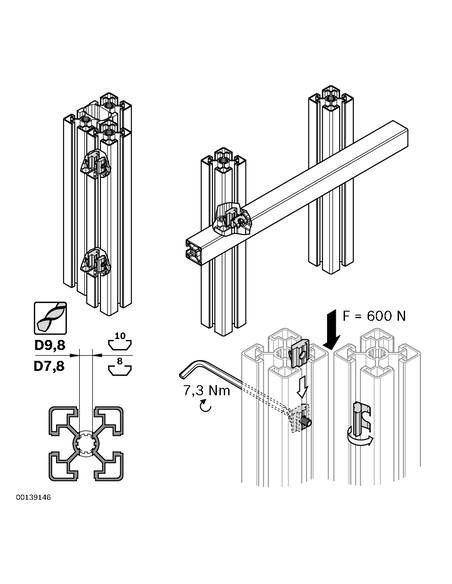 ✅ 3842542736 | PARALLEL CONNECTOR 10 | Bosch Rexroth